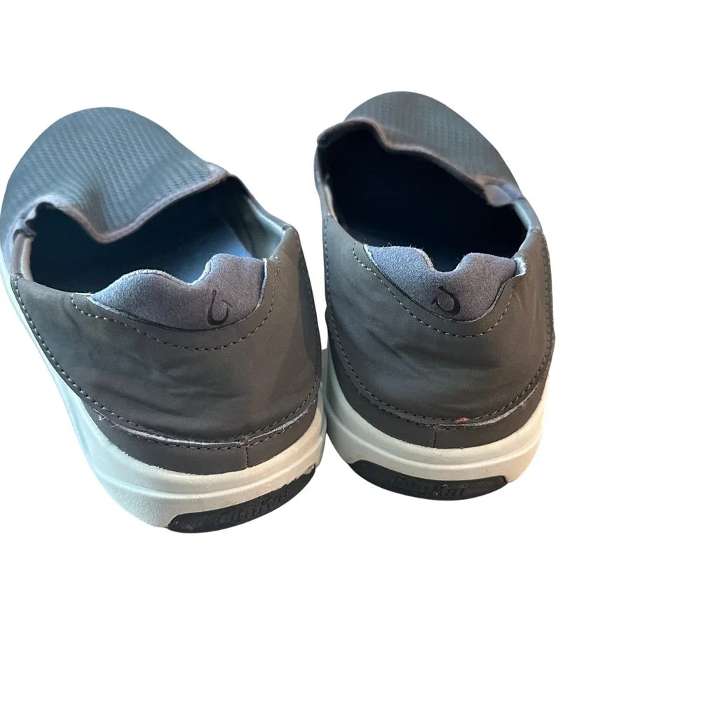 OluKai Lae'ahi Men's Size‎ 12 Grey Mesh Slip On Sneakers Pavement 10443-PVPV